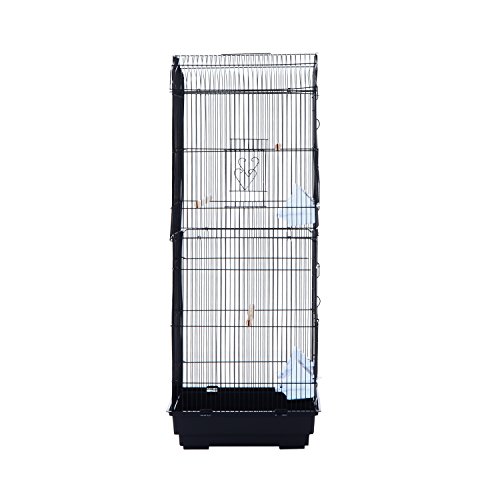 Pawhut Jaula para Pájaros Pajarera para Pájaro Loro Canario Periquito Jaula Metálica para Mascota Aves Marco Acero 47.5x36x91cm Pawhut Jaula para Pájaros Pajarera para Pájaro Loro Canario Periquito Jaula Metálica para Mascota Aves Marco Acero 47.5x36x91cm
