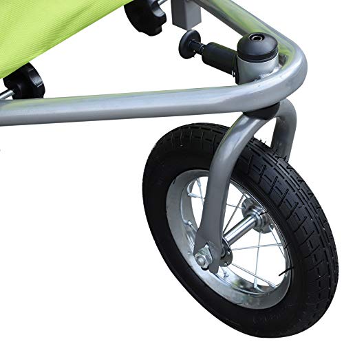 Pawhut Remolque Bicicleta Perros Carro Cochecito para Transporte Mascota 2 en 1 con Barra de Paseo Amortiguador Rueda Giratoria 360° Reflectores Carga Máx. 30kg