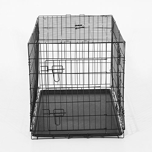 Pawhut Transportin Perros 106x71x76 cm 2 Puertas Jaula con Asa Transporte Reja de Alambre de Hierro Pawhut Transportin Perros 106x71x76 cm 2 Puertas Jaula con Asa Transporte Reja de Alambre de Hierro