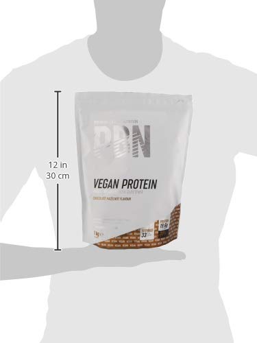 PBN - Paquete de proteínas para veganos, 1 kg (sabor chocolate con avellanas)