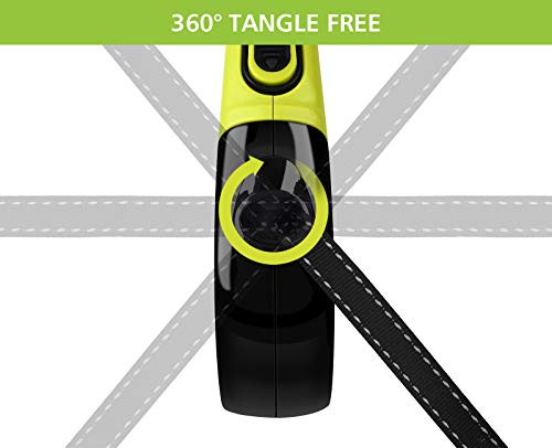 Pecute Correa Perro Extensible con Costuras Reflectantes Lluminosas para Perros Tamaño Mediano y Grande Hasta 50KG 5M y Bolsa de Basura, Talla XL Pecute Correa Perro Extensible con Costuras Reflectantes Lluminosas para Perros Tamaño Mediano y Grande Hasta 50KG 5M y Bolsa de Basura, Talla XL