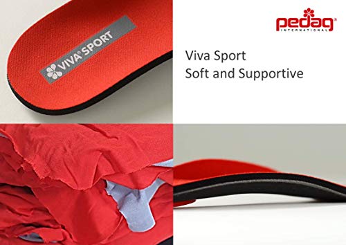 Pedag Viva Sport - Plantillas para el deporte unisex, Red, 11 Mens UK