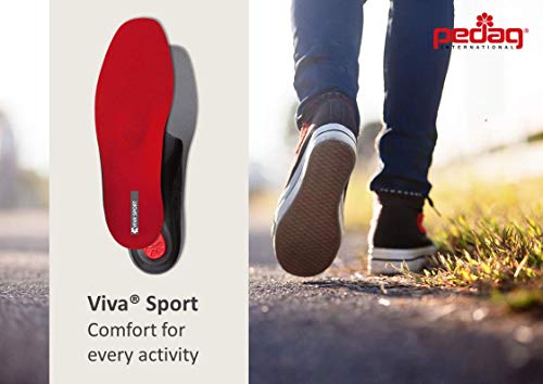 Pedag Viva Sport - Plantillas para el deporte unisex, Red, 11 Mens UK