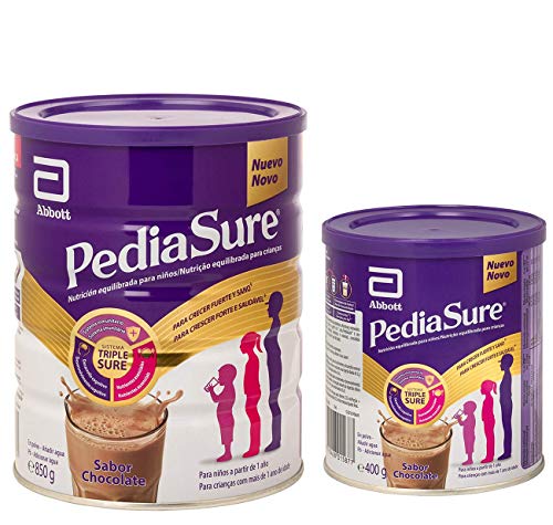 PediaSure Pack de 2 Complementos Alimenticios para Niños, Sabor Chocolate, con Proteínas, Vitaminas y Minerales - 400 gr + 850gr