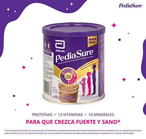 PediaSure - para Niños, Sabor Chocolate, con Proteínas, Vitaminas y Minerales - 400 gr