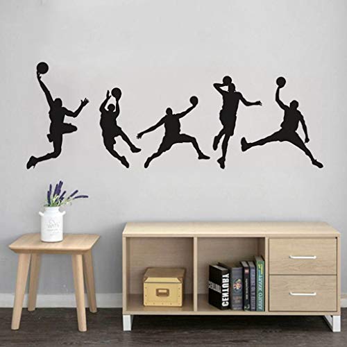 Pegatina de Pared Vinilo Adhesivo Chico de Baloncesto Decorativo para Cuartos, Dormitorio, Cocina, Salón y TV Fondo Inicio, Regalos de Día de San Valentín, Wall Stickers 44x126cm