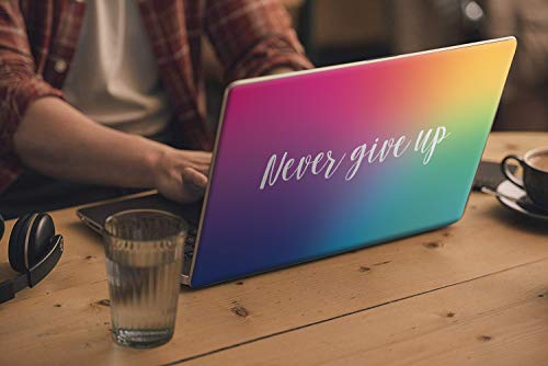 Pegatina Personalizada con Texto de Vinilo Adhesivo para Portátil de 15" y 15,6" (38cm x 26cm), Vinilos Decorativos para Portátiles, Acabado Brillo Pegatina Personalizada con Texto de Vinilo Adhesivo para Portátil de 15" y 15,6" (38cm x 26cm), Vinilos Decorativos para Portátiles, Acabado Brillo