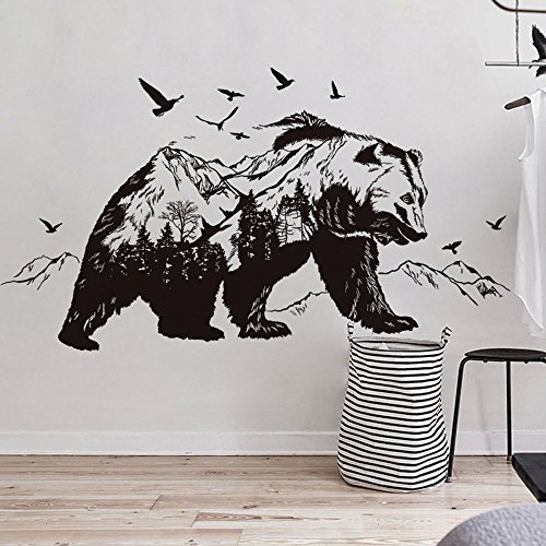 Pegatina vinilica Adhesivo Siluetas Oso en Grises Decoracion caravanas, autocaravanas,Furgonetas, escaparates, Habitaciones 90 x 60 cm CHPYHOME Pegatina vinilica Adhesivo Siluetas Oso en Grises Decoracion caravanas, autocaravanas,Furgonetas, escaparates, Habitaciones 90 x 60 cm CHPYHOME