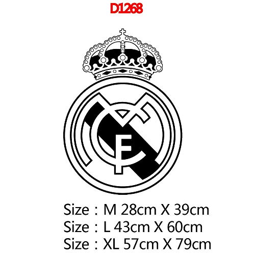 Pegatinas De Pared Pegatinas De Vinilo Para Niños Calcomanías De Vinilo De Pared Con Logotipo De Fútbol Del Real Madrid Para Pegatinas De Oficina Tamaño L