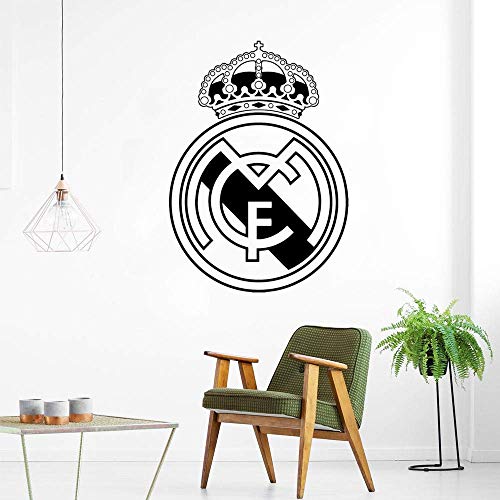 Pegatinas De Pared Pegatinas De Vinilo Para Niños Calcomanías De Vinilo De Pared Con Logotipo De Fútbol Del Real Madrid Para Pegatinas De Oficina Tamaño L