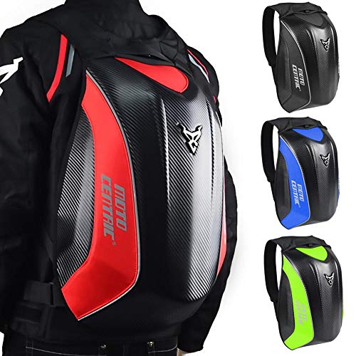 pegtopone Mochila Moto Fibra De Carbon Impermeable Concha Dura Bolsa De Cola Montando Tortuga Bolsa De Almacenamiento MC Rider Diseño De Mango Único para Hombres Viaje Cámping Ciclismo