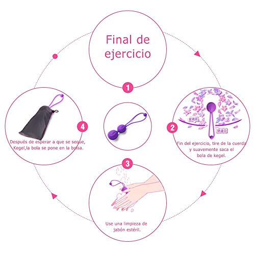 Pelepas 3 Bolas Kit Ejercitador de Entrenamiento para Apretar y Tonificar el Suelo Pélvico Bolas Chinas De La Salud | Tonificar los Músculos de Kegel Y Prosblemas de la Incontinencia