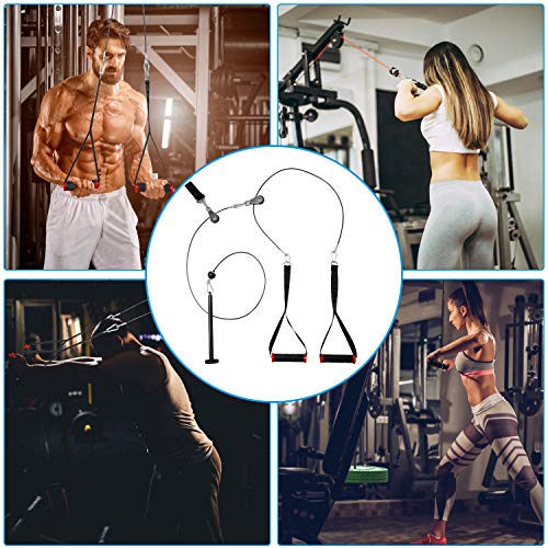 PELLOR Poleas Gimnasio para Casa, Accesorio de Entrenamiento para Antebrazos,Entrenador de Resistencia de Rodillos Equipo para Ejercicios de Entrenamiento de Fuerza con Brazos y Cuerdas PELLOR Poleas Gimnasio para Casa, Accesorio de Entrenamiento para Antebrazos,Entrenador de Resistencia de Rodillos Equipo para Ejercicios de Entrenamiento de Fuerza con Brazos y Cuerdas