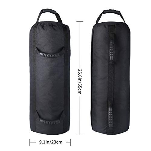 PELLOR Sandbag, Saco Peso Fitness Saco de Arena para Entrenamiento de 0 a 27 kg, Peso Ajustable Power Bag Ideal para Fitness Funcional y Potenciamiento Muscular