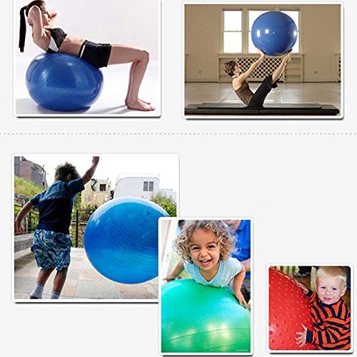 Pelota de ejercicio, embarazo, maternidad, parto, yoga, pilates, antideslizante, pelota suiza engrosada con bomba de aire manual, equilibrio, fitness