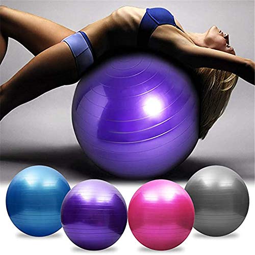 Pelota de ejercicio, embarazo, maternidad, parto, yoga, pilates, antideslizante, pelota suiza engrosada con bomba de aire manual, equilibrio, fitness