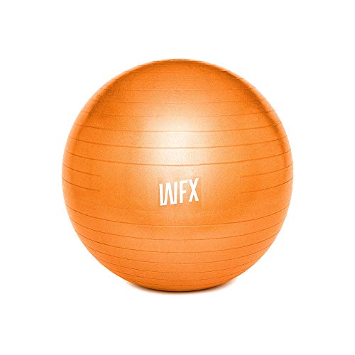 Pelota de Ejercicio »Orion« con la Bomba/Pelota Gimnasia Resistente para Sentarse y para Practicar Ejercicio/Bola inflada/Pelota Pilates Fitness 85 cm/Naranja