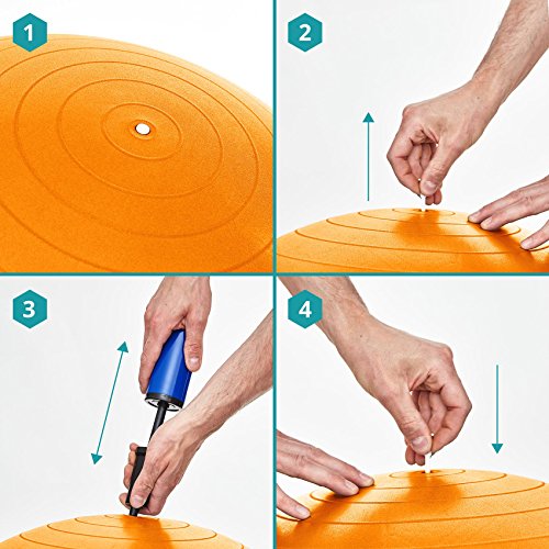 Pelota de Ejercicio »Orion« con la Bomba/Pelota Gimnasia Resistente para Sentarse y para Practicar Ejercicio/Bola inflada/Pelota Pilates Fitness 85 cm/Naranja Pelota de Ejercicio »Orion« con la Bomba/Pelota Gimnasia Resistente para Sentarse y para Practicar Ejercicio/Bola inflada/Pelota Pilates Fitness 85 cm/Naranja