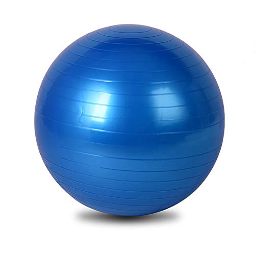 Pelota de Ejercicios - Bola de Yoga Anti-ráfaga Extra Gruesa de 75 cm con Bomba de Mano - Bola de Gimnasia para Fitness, Pilates, Embarazo, Trabajo - múltiples Colores,Azul
