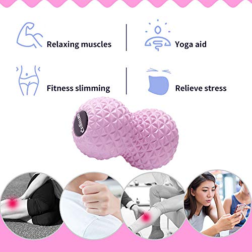 Pelota de Masaje de Cacahuete de Silicona, Liberación Miofascial, Masaje de Tejido Profundo, Terapia de Yoga, Relajación de Los Músculos Tensos, Adecuado para Las Nalgas del Cuello Trasero