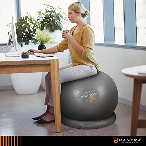 Pelota de Pilates | Balón de Ejercicio | Bola de Embarazada, Yoga, Fitness y Gimnasio - 55cm / 65cm / 75cm Anti Explosión Fitball Silla Equilibrio con Base, Gomas de Resistencia, Guia Fitness y Bomba Pelota de Pilates | Balón de Ejercicio | Bola de Embarazada, Yoga, Fitness y Gimnasio - 55cm / 65cm / 75cm Anti Explosión Fitball Silla Equilibrio con Base, Gomas de Resistencia, Guia Fitness y Bomba