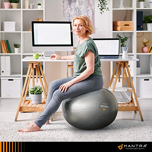 Pelota de Pilates | Balón de Ejercicio | Bola de Embarazada, Yoga, Fitness y Gimnasio - 55cm / 65cm / 75cm Fitball Silla Equilibrio – Extra Gruesa, Antideslizante & Anti Explosión – con Bomba y Guía Pelota de Pilates | Balón de Ejercicio | Bola de Embarazada, Yoga, Fitness y Gimnasio - 55cm / 65cm / 75cm Fitball Silla Equilibrio – Extra Gruesa, Antideslizante & Anti Explosión – con Bomba y Guía