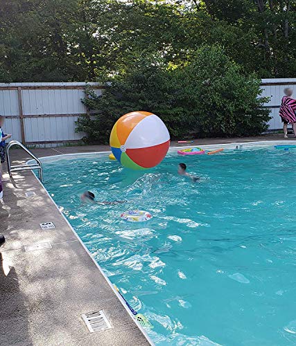 Pelota de playa inflable gigante de 6 pies, para la piscina, la playa, las fiestas de verano y los regalos | 1 gigante gigante explota las pelotas de playa de color arco iris, 72 cm de altura