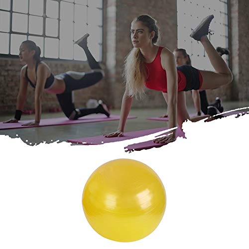Pelota de Yoga Pilates PVC a Prueba de explosiones Fitball para Ejercicios de Estabilidad Entrenamiento Gimnasio Pelota Antideslizante y Antideslizante Pelota de Pilates Amarilla 65Cm