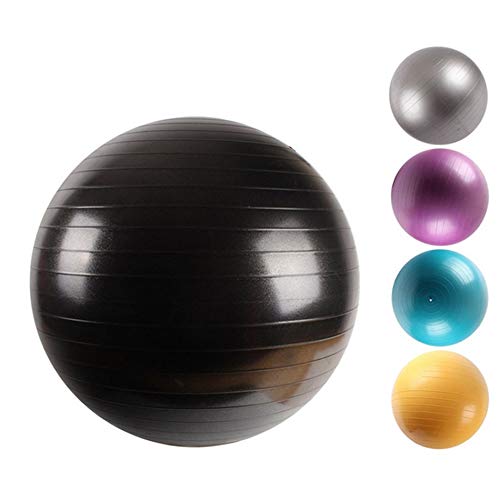 Pelota de Yoga Pilates PVC a Prueba de explosiones Fitball para Ejercicios de Estabilidad Entrenamiento Gimnasio Pelota Antideslizante y Antideslizante Pelota de Pilates Amarilla 65Cm