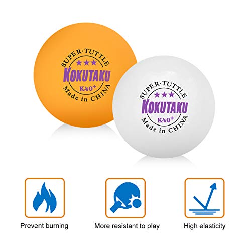 Pelotas de ping pong 3 estrellas blanco/naranja, juego de pelota de tenis de mesa K40 profesional, ideal para niños adultos, entrenamiento al aire libre en interiores (10 pcs) Pelotas de ping pong 3 estrellas blanco/naranja, juego de pelota de tenis de mesa K40 profesional, ideal para niños adultos, entrenamiento al aire libre en interiores (10 pcs)