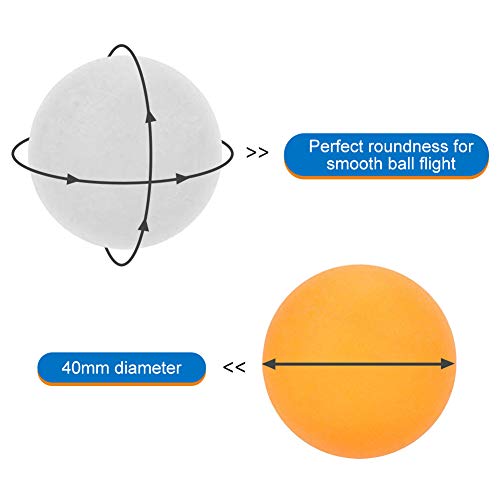 Pelotas de ping pong 3 estrellas blanco/naranja, juego de pelota de tenis de mesa K40 profesional, ideal para niños adultos, entrenamiento al aire libre en interiores (10 pcs) Pelotas de ping pong 3 estrellas blanco/naranja, juego de pelota de tenis de mesa K40 profesional, ideal para niños adultos, entrenamiento al aire libre en interiores (10 pcs)