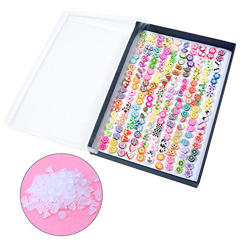 Pendientes para niñas, Comius 100 Pares Hecho a mano Hipoalergénico Color mezclado Cerámica suave Animales Pendientes de botón para Mujeres (Aguja de plastico) Pendientes para niñas, Comius 100 Pares Hecho a mano Hipoalergénico Color mezclado Cerámica suave Animales Pendientes de botón para Mujeres (Aguja de plastico)