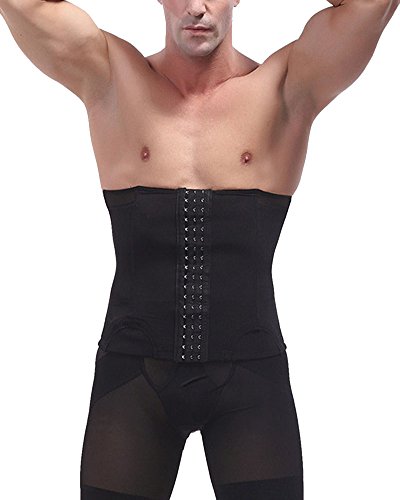 PengGeng Hombres Slim Fajas Bustier Corset para Adelgazar Body Reductor Deportivas De Entrenamiento Negro 2XL