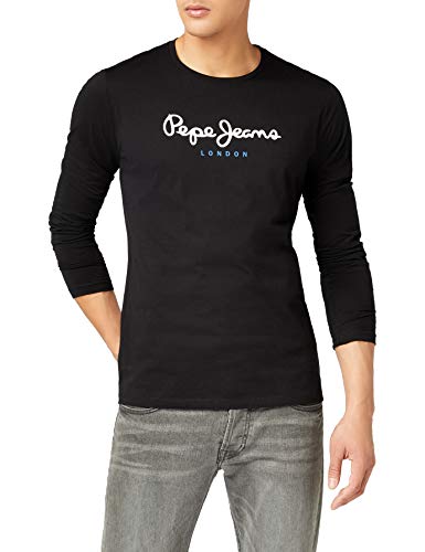 Pepe Jeans Eggo Long PM501321 Top de manga larga, Negro (Black 999), Medium para Hombre Pepe Jeans Eggo Long PM501321 Top de manga larga, Negro (Black 999), Medium para Hombre