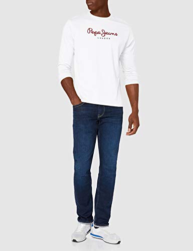 Pepe Jeans Eggo Long, Top de Manga Larga Para Hombre, Blanco (White 800), X-Small