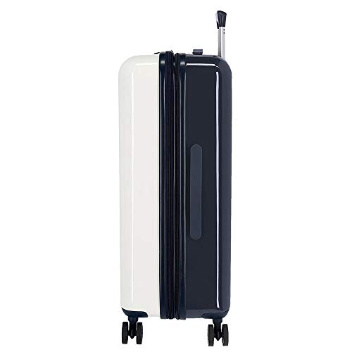 Pepe Jeans Emma Maleta Mediana Blanco 48x70x26 cms Rígida ABS Cierre TSA 81L 4,2Kgs 4 Ruedas Extensible Pepe Jeans Emma Maleta Mediana Blanco 48x70x26 cms Rígida ABS Cierre TSA 81L 4,2Kgs 4 Ruedas Extensible