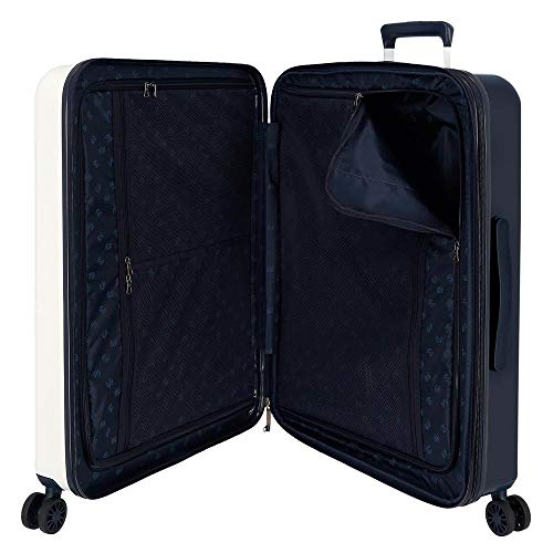 Pepe Jeans Emma Maleta Mediana Blanco 48x70x26 cms Rígida ABS Cierre TSA 81L 4,2Kgs 4 Ruedas Extensible Pepe Jeans Emma Maleta Mediana Blanco 48x70x26 cms Rígida ABS Cierre TSA 81L 4,2Kgs 4 Ruedas Extensible