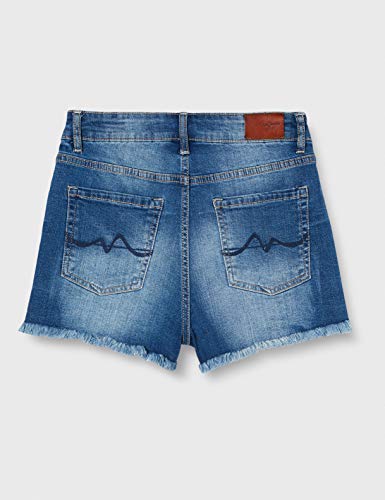 Pepe Jeans Patty Short Bañador, Azul (Denim 000), 8-9 años (Talla del Fabricante: 8) para Niñas