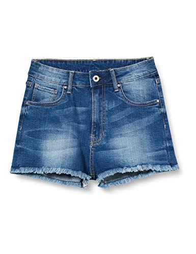 Pepe Jeans Patty Short Bañador, Azul (Denim 000), 8-9 años (Talla del Fabricante: 8) para Niñas