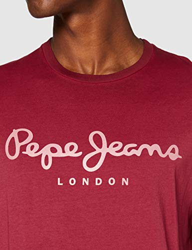 Pepe Jeans West Sir Camiseta, Rojo (Merlot 297), X-Small para Hombre