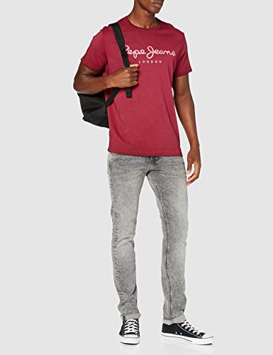 Pepe Jeans West Sir Camiseta, Rojo (Merlot 297), X-Small para Hombre