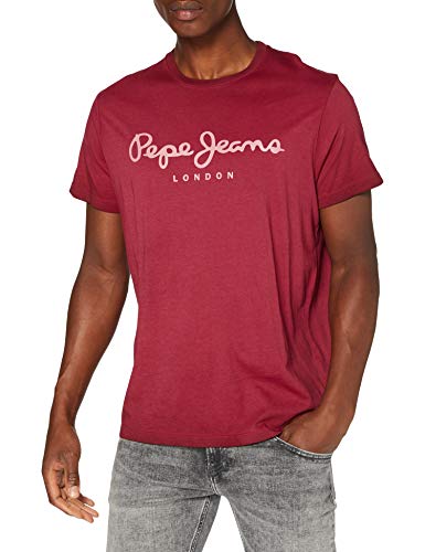 Pepe Jeans West Sir Camiseta, Rojo (Merlot 297), X-Small para Hombre