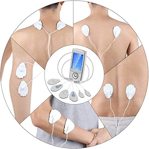 perfeclan LCD Electroestimulador Muscular Máquina de Terapia Digital Entrenador de Estimulador Muscular de Vértebra Cervical - Plata