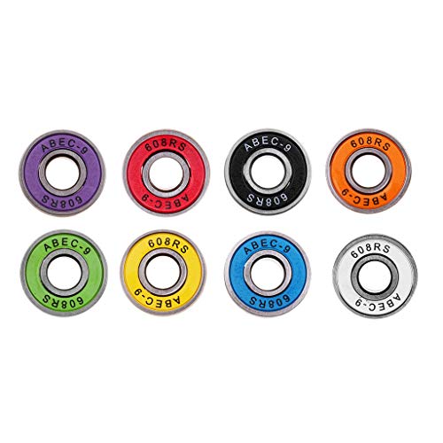 perfeclan RODAMIENTOS DE 8 Piezas 608 RS ABEC 9 8x22x7mm Hockey para Patines EN LÍNEA