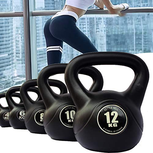 Pesa Rusa Fitness Kettlebell Pesas Levantamiento Bola Entrenamiento Muscular Hombres Y Mujeres Inicio Gimnasio Fuerza Ejercicio Yoga Pilates Deportes  ,12KG