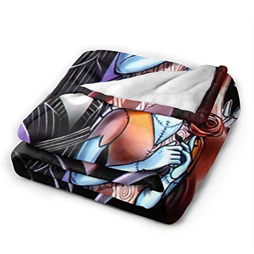 Pesadilla Antes de Navidad Manta ultra suave de franela polar para todas las estaciones, peso ligero para sala de estar/dormitorio, manta cálida, negra, 80 pulgadas x 60 Pesadilla Antes de Navidad Manta ultra suave de franela polar para todas las estaciones, peso ligero para sala de estar/dormitorio, manta cálida, negra, 80 pulgadas x 60