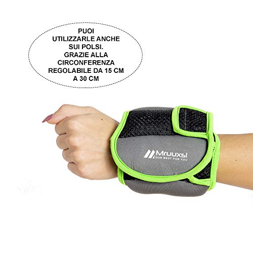 Pesas Para Tobillos Y Muñeca Ajustables 0.54-1.8Kg, 2 Piezas | Muñequeras De Neopreno Para Entrenamiento De Hombres Y Mujeres | Ejercicio Gimnasio En Casa Fisioterapia Piernas Brazos Rehabilitación