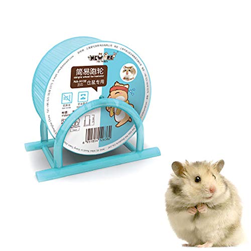 Pet 1PC Rueda del Hámster Comfort Cinta Rodante Ruedas Tranquila Hamster Rueda De Ejercicio Silencioso Spinner Grande Y Fácil Attach To Wire Jaula para Animales Pequeños (Azul)