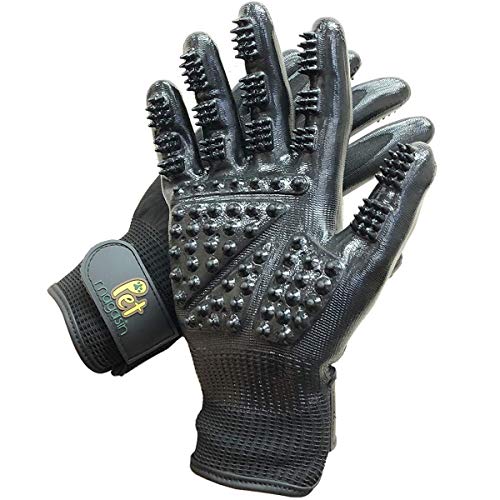 PET MAGASIN Guantes Quita pelos (1 par) - Guantes interactivos para masajes y Cepillado con Puntas de Silicona para Quitar Pelo Suavemente para Gatos, Perros, Caballos y Otras Mascotas