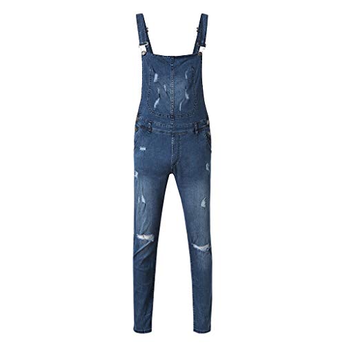 Peto Corte Ajuste Holgado Pantalón Chandal Hombre Mono Vaquero Mezclilla Jumpsuit Casual Pantalones con Agujeros Suelto para Hombre Roto con Peto Tirante con Botones y Bolsillos (M, Azul#0128) Peto Corte Ajuste Holgado Pantalón Chandal Hombre Mono Vaquero Mezclilla Jumpsuit Casual Pantalones con Agujeros Suelto para Hombre Roto con Peto Tirante con Botones y Bolsillos (M, Azul#0128)